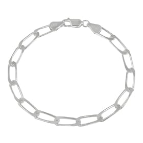Buy Sterling Silver Open Rectangle Charm Bracelet, 7 by Amazon.com Collection