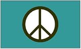 Peace Sign Standard (Blue) Flag: 3x5 foot Poly