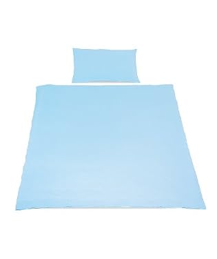 Jersey cot bed duvet set - Blue

