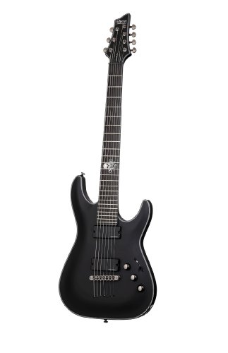 Schecter Blackjack Slim Line Series C-7 7-String Electric Guitar, Satin Black, with Active Pickups On Sale