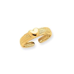 Heart Toe Ring in 14 Karat Gold