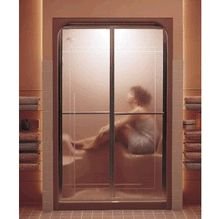 KOHLER 9809-B-SH Sonata Glassworks Bypass Shower Steam Door with Obscure Glass, 47-Inch-by-77-Inch, Bright Silver