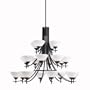 Kichler Lighting 1861DBK 20 Light Olympia Chandelier, Distressed Black