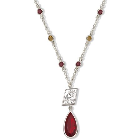 Phoenix Suns Necklace - Red W/ Yellow Crystals & Team Logo