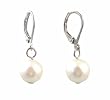 Earrings - E424 - Simple Pearl Bead Drop ~ White