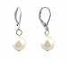 Earrings - E424 - Simple Pearl Bead Drop ~ White