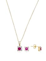 Córdoba Jewels Conjunto de cadena, colgante y pendientes plata de ley 925 milésimas