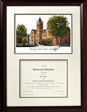 IMAGE OF University of Central Oklahoma Scholar Scholar Mahogany Framed Lithograph w/Diploma Opening