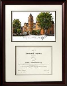 University of Central Oklahoma Scholar Scholar Mahogany Framed Lithograph w/Diploma Opening