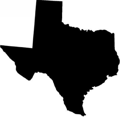 8" texas black die cut vinyl decal sticker for any smooth surface such as windows bumpers laptops