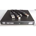 Aluminum USB 2.0 Slim External Panasonic UJ-870 DVD±R / ±RW / RAM / DL Multi Recorder/Burner/Player w/Tray In (Black) Nero 7.9 Essentials software CD Included