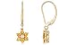 5/8 Carat Citrine and Diamond 14K Yellow Gold Flower Earrings