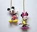 New 2 Mickey Minnie Mouse 3D PVC Figure Ceiling Fan Light Pull Chains