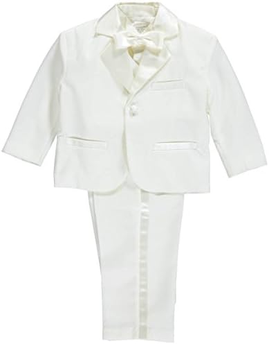 Kaifer Baby Boys' 5-Piece Tuxedo - off white, 18 months