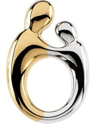 Two Tone Sm. Mother & Child Pendant 14K Gold Yellow 83168