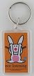 it's happy bunny Not Listening Lucite Key Chain
