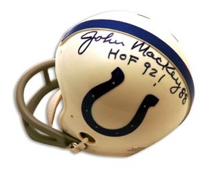 John Mackey Signed Baltimore Colts Mini Helmet - HOF 92!