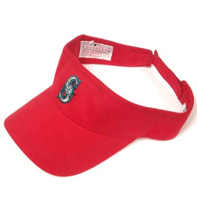 VISOR HAT CAP MLB SEATTLE MARINERS RED COTTON NEW MLB