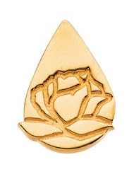 Memorial Tear Lapel Pin 14K Yellow Gold 14.75 X 10.75