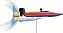 "Premier Kite Speedboat Motor Spinner 51""x24""x32"" D Spinner"