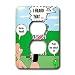 Rich Diesslins Funny Religious Light Cartoons - Adam and Eve - Lock-out at the Garden of Eden - Light Switch Covers - 2 plug outlet cover