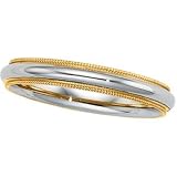 14K Two Tone Gold Design Band