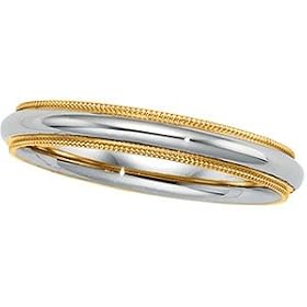 14K Two Tone Gold Design Band