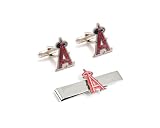 Los Angeles Angels Cufflinks and Tie Bar Gift Set