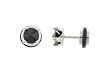 Stainless Steel Fake Plugs with Prong Black Crystal - 6mm - 16G Wire - Sold as a Pair