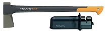 Fiskars Spaltaxt X25 + Axt- und Messerschärfer