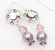 Pearl Danglers - Pink
