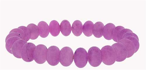 Click here to buy 10mm Rondell Bracelet - Purple Jade.