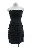 Phoebe Couture Black Tiered Ruffle Cocktail Dress