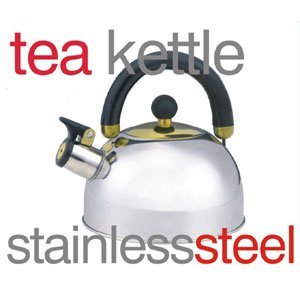 HDS Trading TK00207 Tea Kettle Whistling 2.5 Liter Stainless Steel HDS Trading TK00207 Tea Kettle Whistling 2.5 Liter Stainless Steel