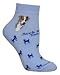 Jack Russell Terrier Anklet Dog Socks by WHD (Light Blue)