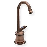 Whitehaus WHFH3-C55-PTR Pewter Forever Hot Point of Use Drinking Water Faucet with a Gooseneck Spout