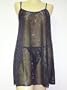 Contessa Di Roma Sheer Metallic Print Chemise and Bikini - BLUE-SM