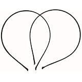 Trimweaver 12-Piece 5mm Satin Covered Metal Headband, 3/16-Inch, Black