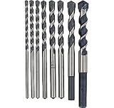 Bosch HCBG600T Blue Granite 6 Piece Hammer Drill Bit Carbide Tip Tapcon Set