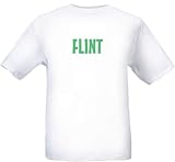 FLINT - GREEN LETTERING - City-series - White T-shirt