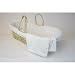 Tadpoles Twisted Faux Fur Moses Basket Set, White