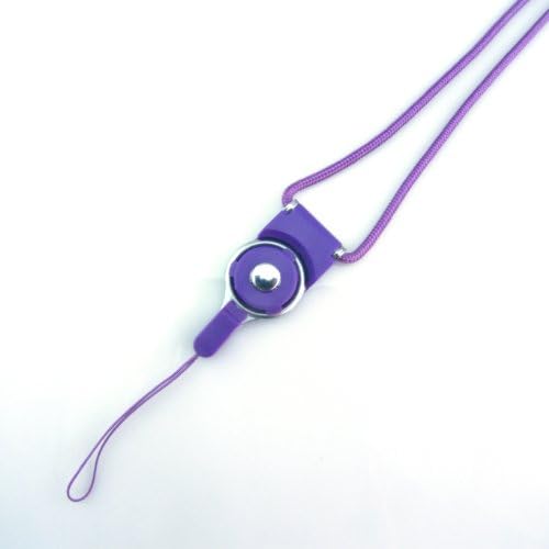 Elepromo Fashionable 19" Long /49cm Detachable Neck Strap Lanyard Braided Quick Release Lanyards with Swivel Clips and Hooks for Cell Phone Camera Name Badges, Id's, Key Rings-Dark purple