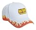 ULTIMATE MESSAGE THERAPIST CHALLENGE FINALIST Adult White Hat with Red Flames FIRE