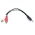 RiteAV - 3.5mm to RCA Stereo Female Cable - 6 inch