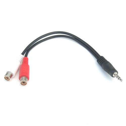 3.5mm to Dual RCA Stereo Female Cable 6 inch