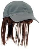 Brown Hair with Bangs Baseball Hat - One Size