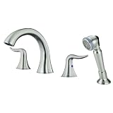 Danze D302521BN Antioch Roman Tub Faucet with Soft Touch Personal Shower, Brushed Nickel