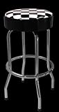 Barstool Single Foot Ring wout Swivel Checker Flag - 801005