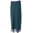 Adi Designs Women's Long Chiffon Skirt - Teal
