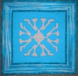 IMAGE OF Hawaiian Quilt Wall Hanging Angel Trumpet Teal